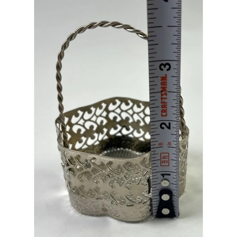 Lot of 6 Silver Plated Decorated Gift Baskets